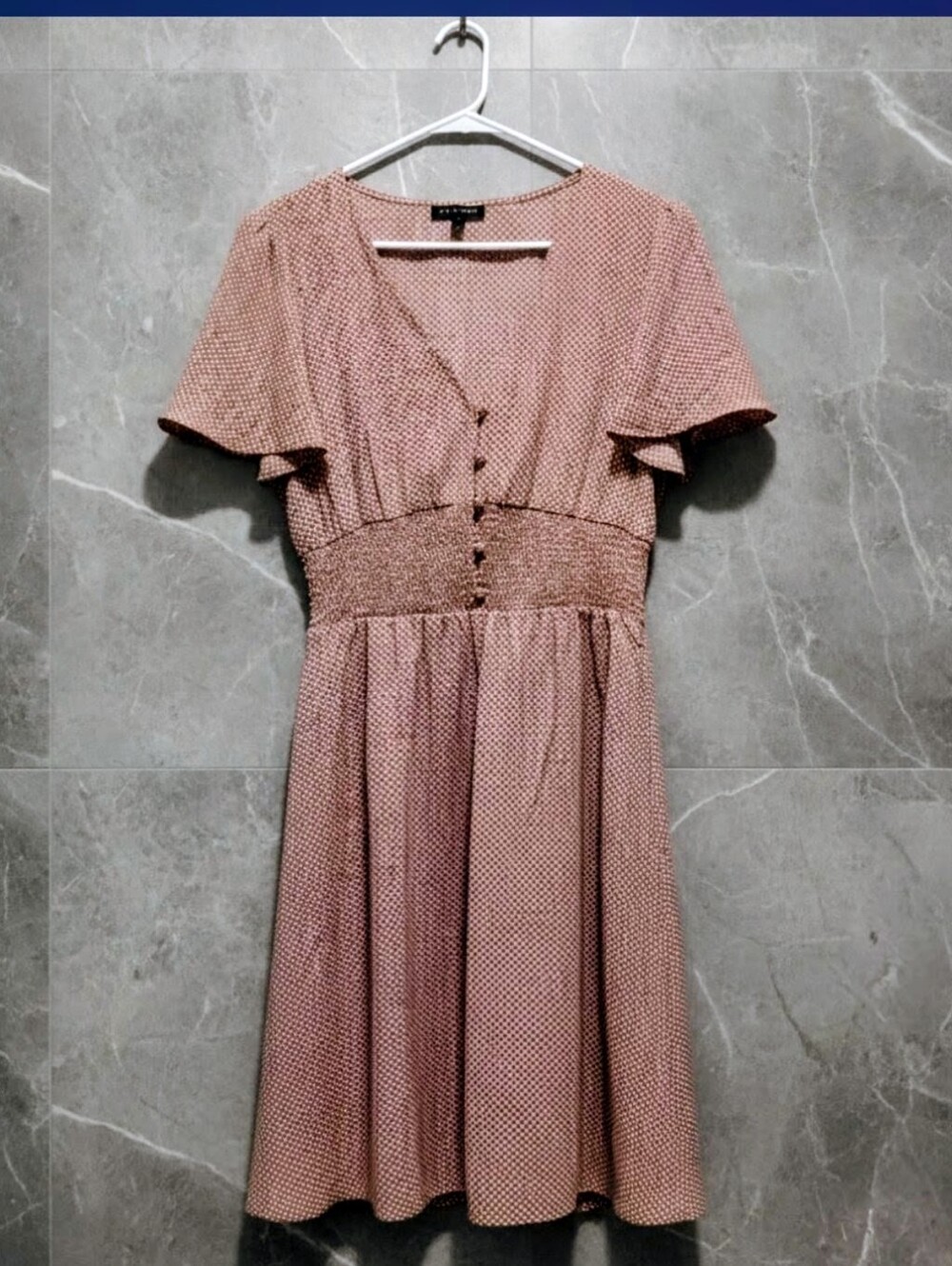As U Wish Dusty Pink Polka Dot Midi Dress